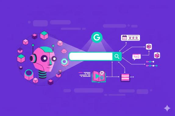 Illustration representing Google Rich Results Types: Playbook for AI Search Teams