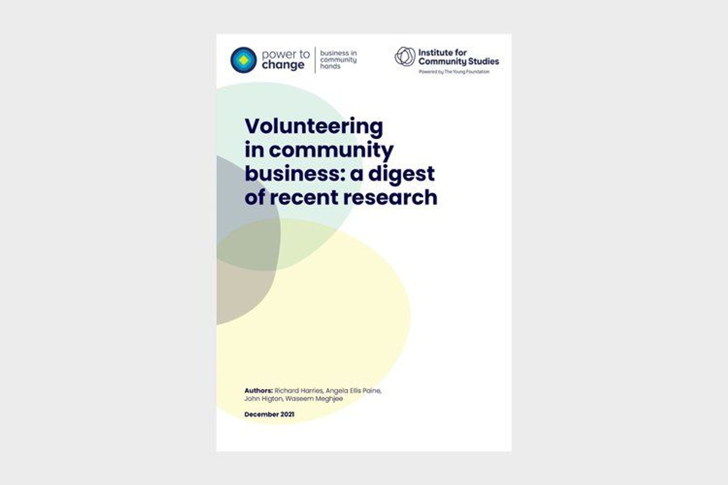 Image for Volunteering in community business: a digest of recent research