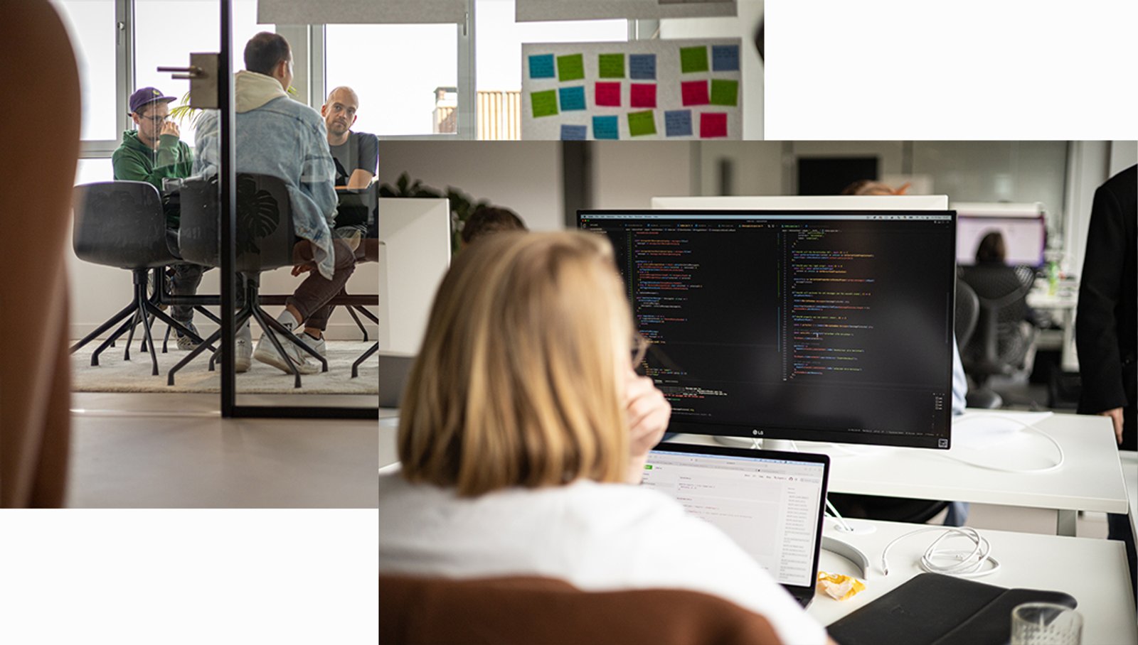 Foto van een Humanoids developer aan het werk