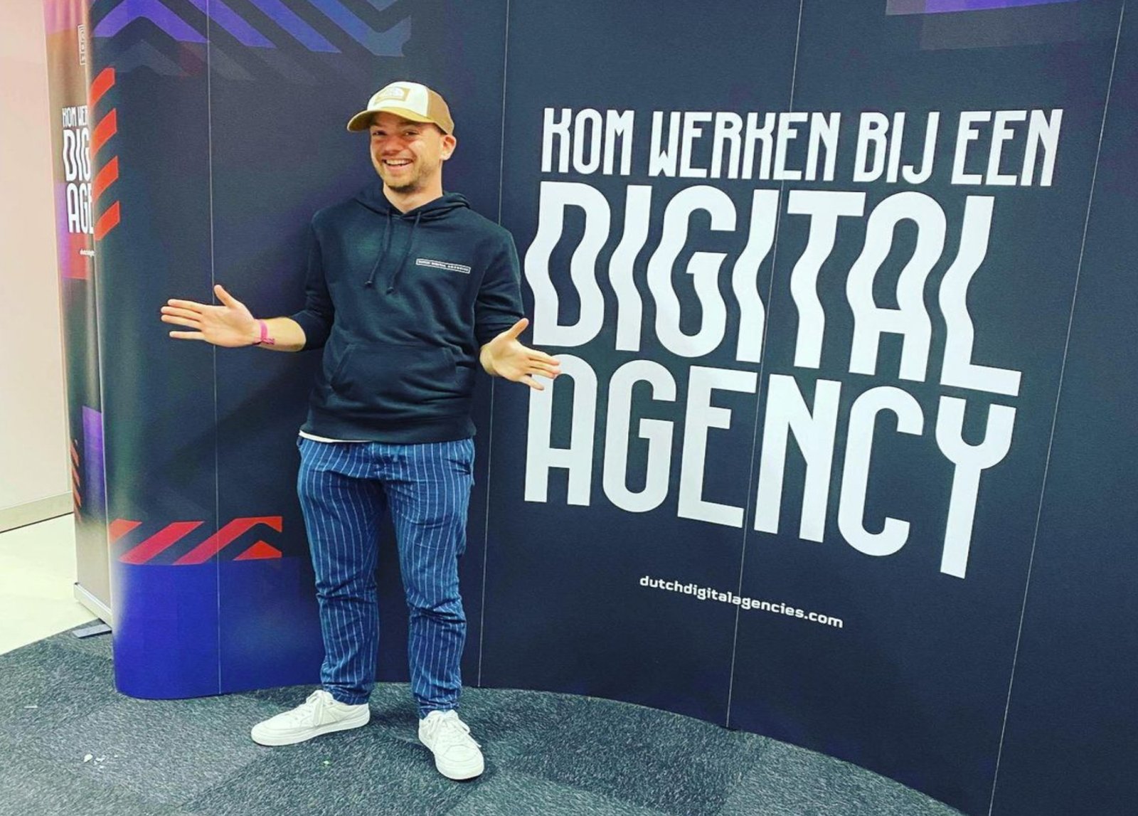 Humanoid Ruben op een digital agency event