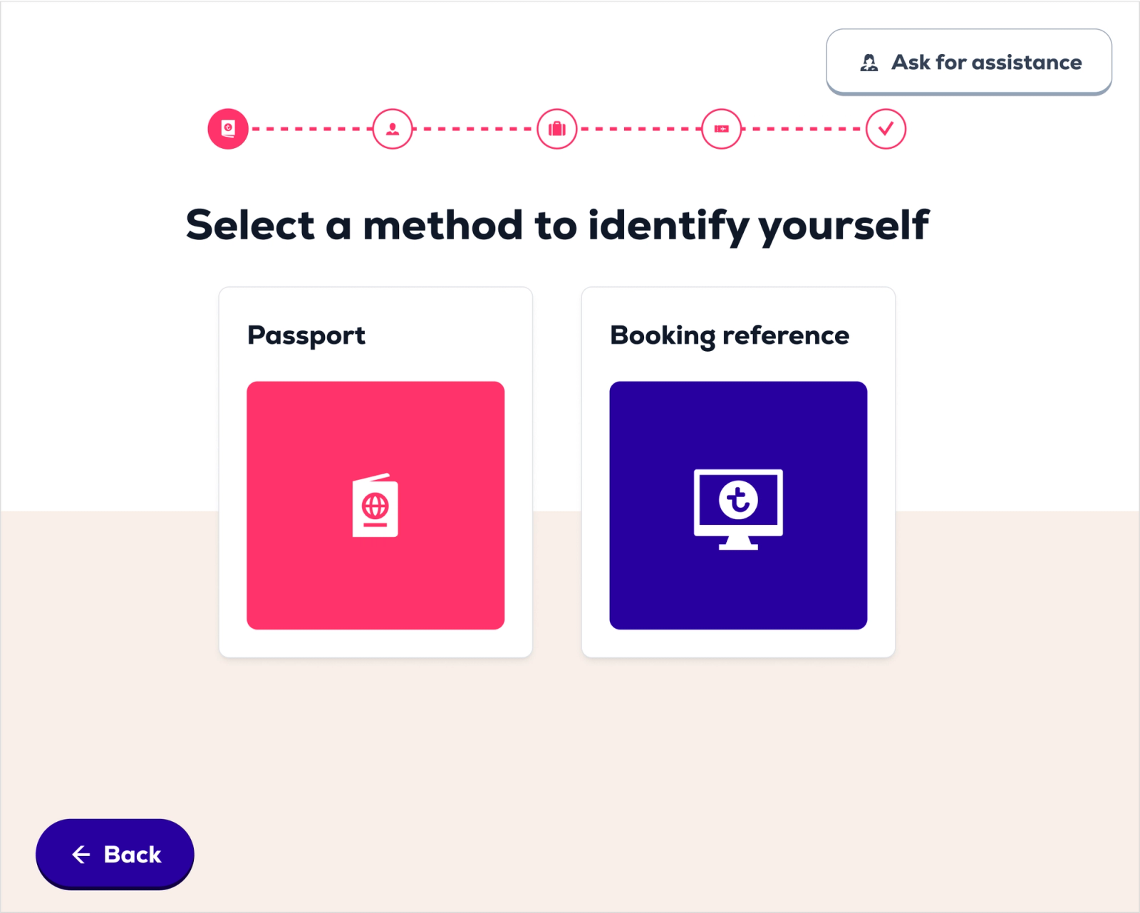 Choose a way of identification