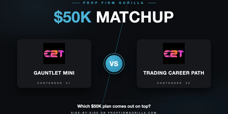 Earn2Trade $50K Gauntlet Mini vs Earn2Trade $50K Trading Career Path: Full Rule-by-Rule Comparison