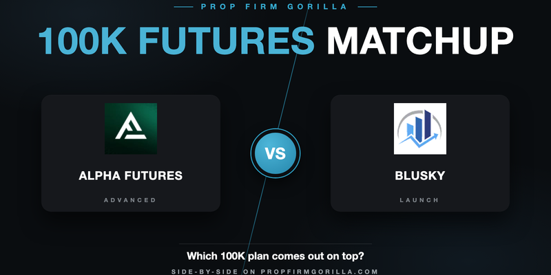 Alpha Futures Advanced Plan $100K vs BluSky Launch 100K: Full Rule-by-Rule Comparison