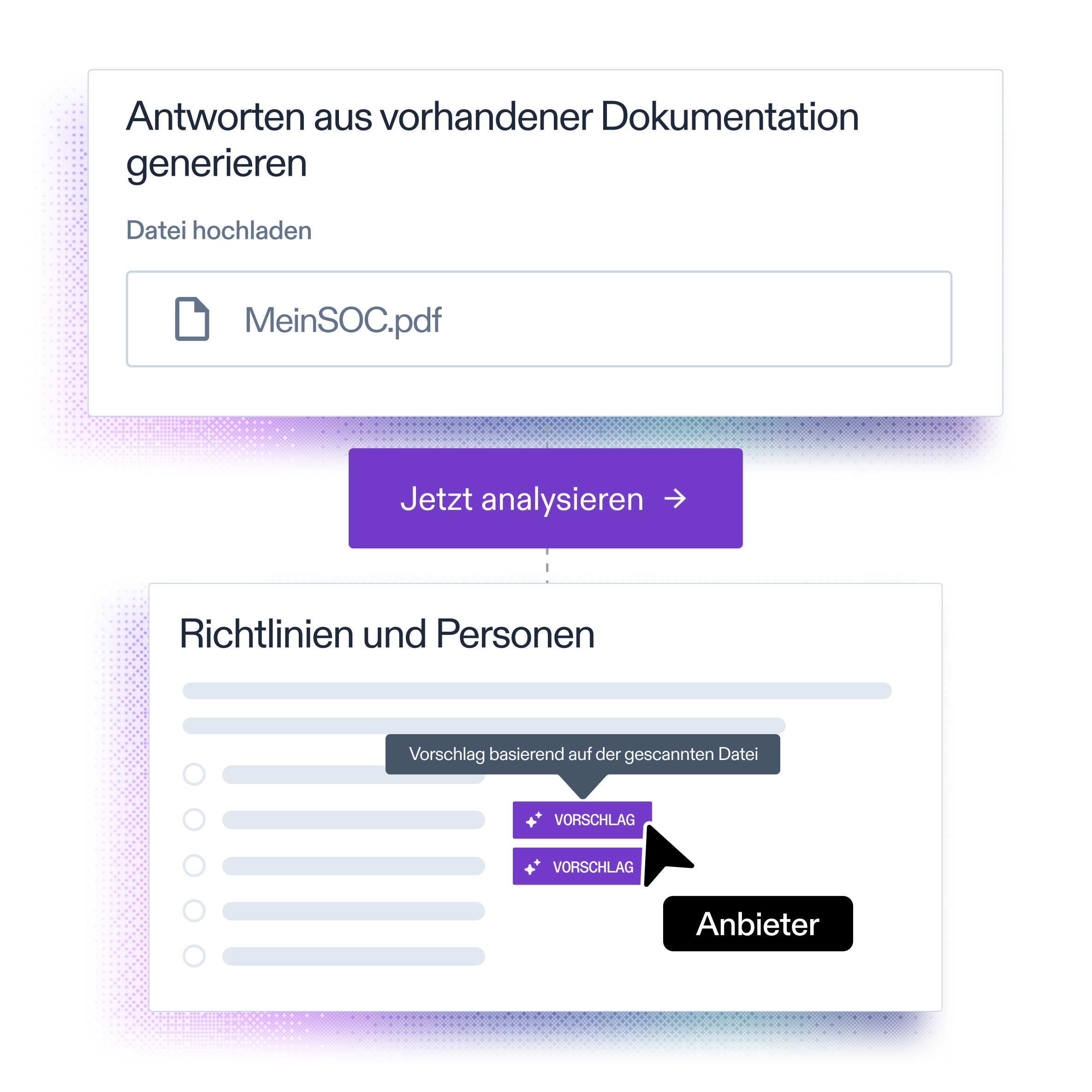 Optro AI automatically inputing data from vendor submission form