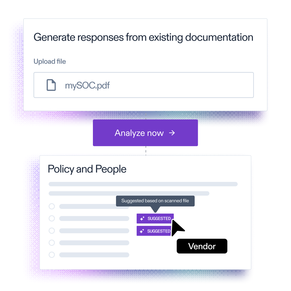 Optro AI automatically inputing data from vendor submission form
