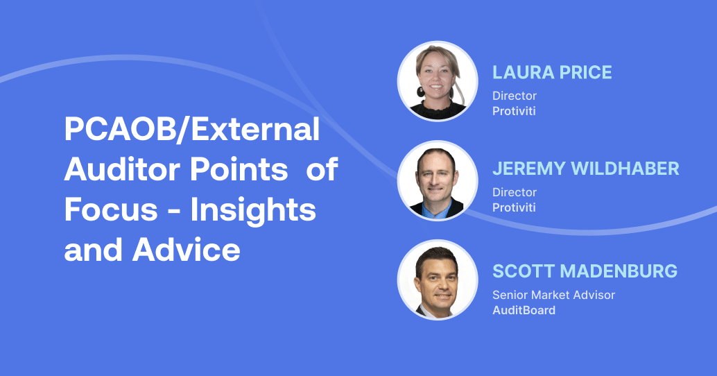 PCAOB/External Auditor Points of Focus - Insights and Advice