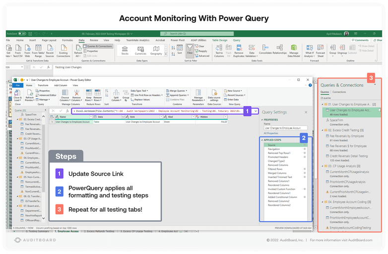 Data Analytics for a Small Audit Team: Account Monitoring With Power Query