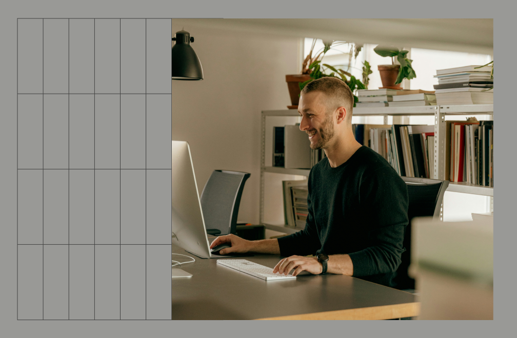 man working on computer 