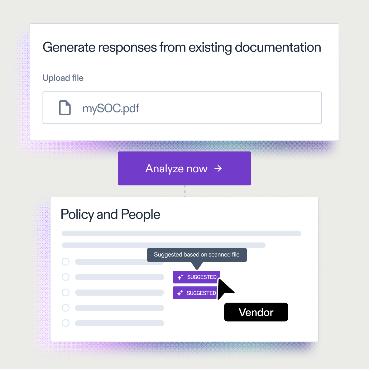 Optro AI automatically inputing data from vendor submission form