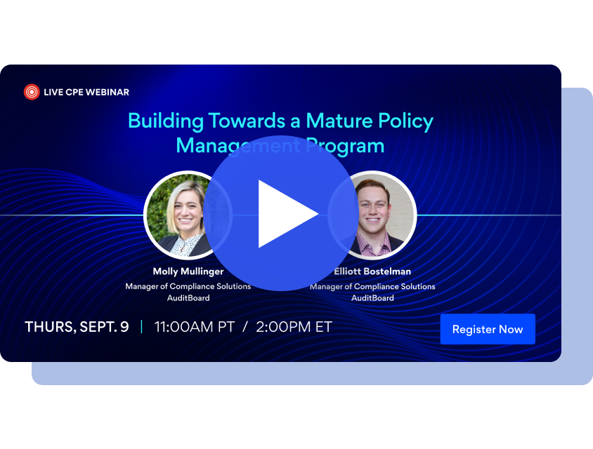 Building Towards a Mature Policy Management Program