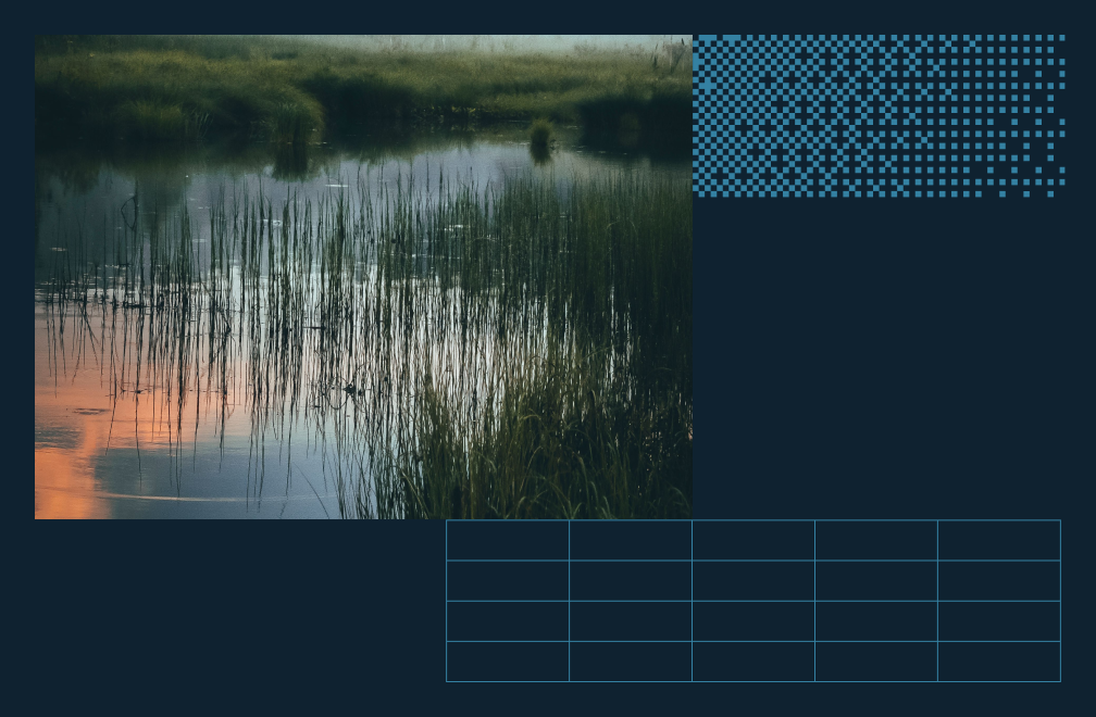 pond at sunset