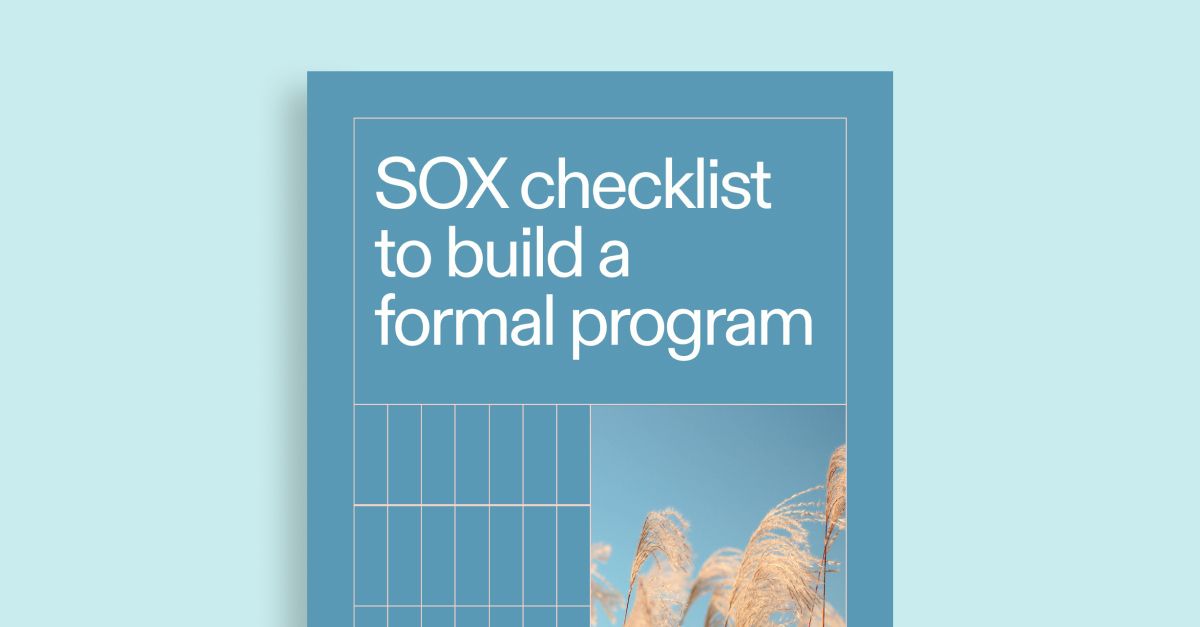 SOX checklist to build a formal program