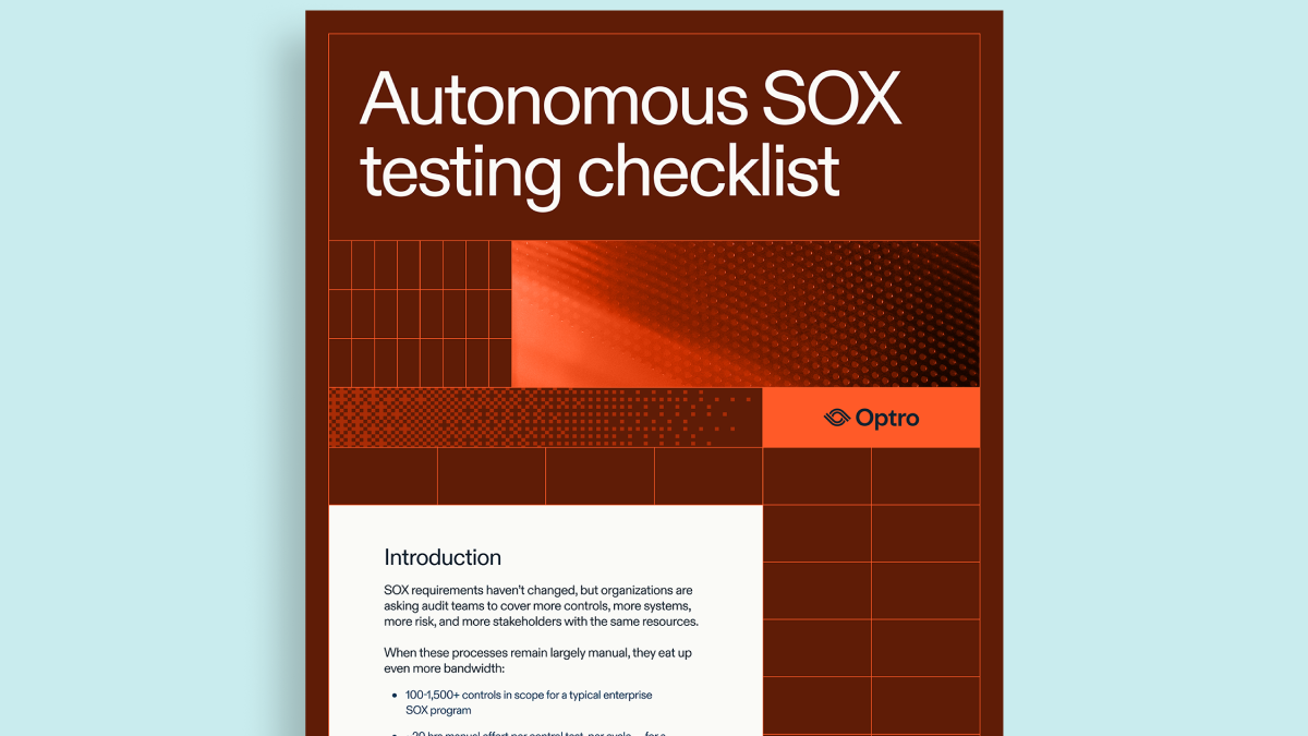 autonomous SOX testing checklist cover