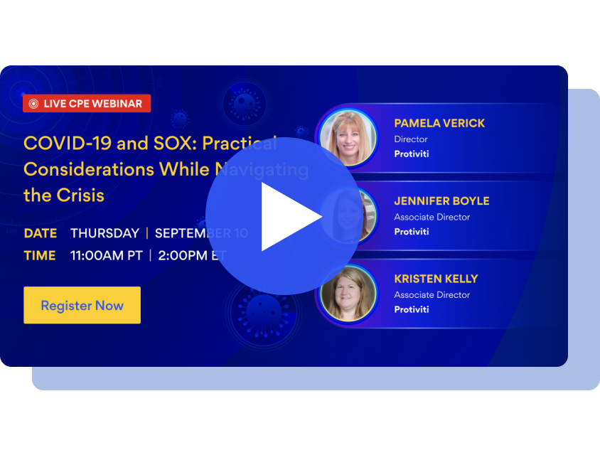 COVID-19 and SOX: Practical Considerations While Navigating the Crisis