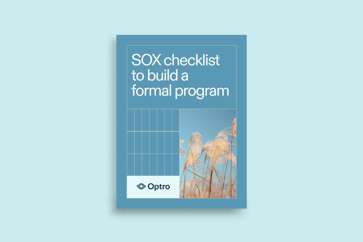 SOX checklist to build a formal program