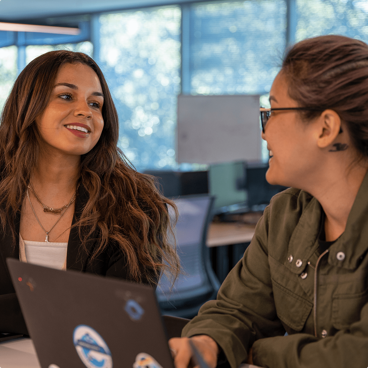 two employees in office