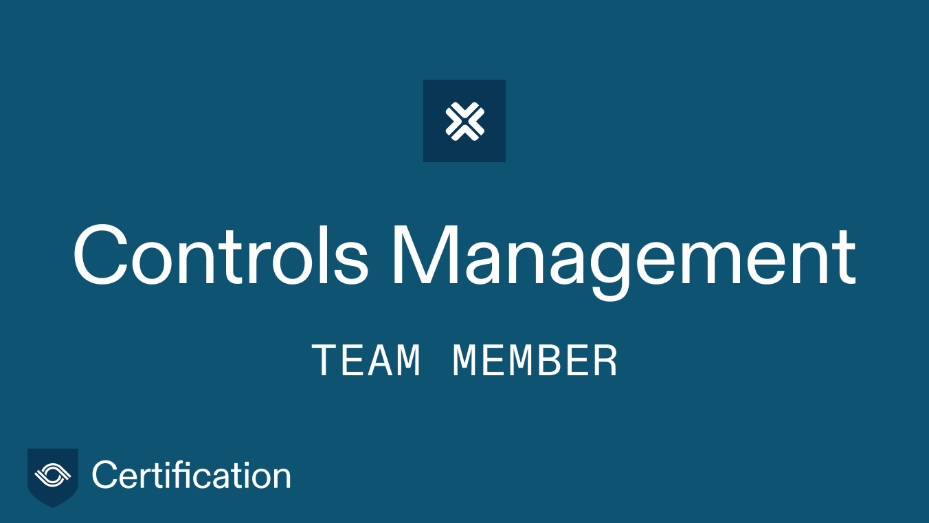 Controls Management team member certification graphic