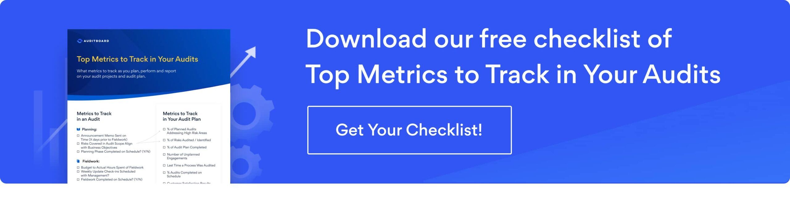 Click here to download our free checklist of Top Metrics to Track in Your Audits.