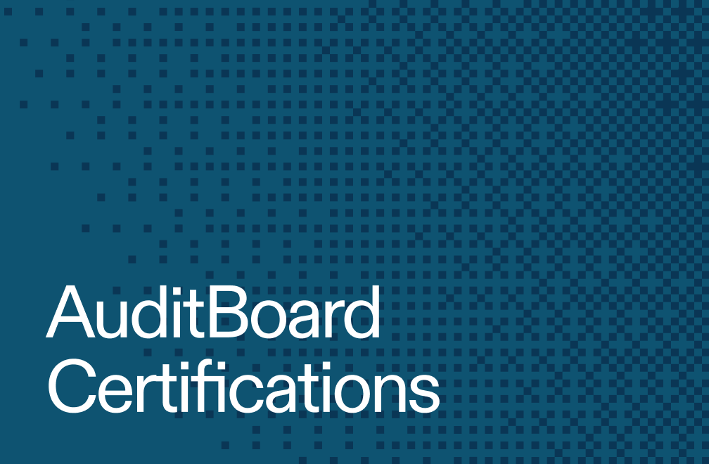AuditBoard certifications