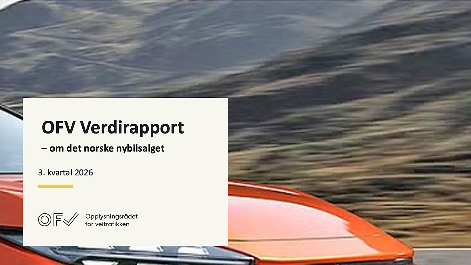 Illustrasjonsbilde av OFVs verdirapport 3.kvartal