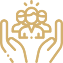 gold customer support icon