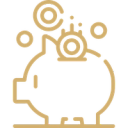 gold reasonable pricing icon
