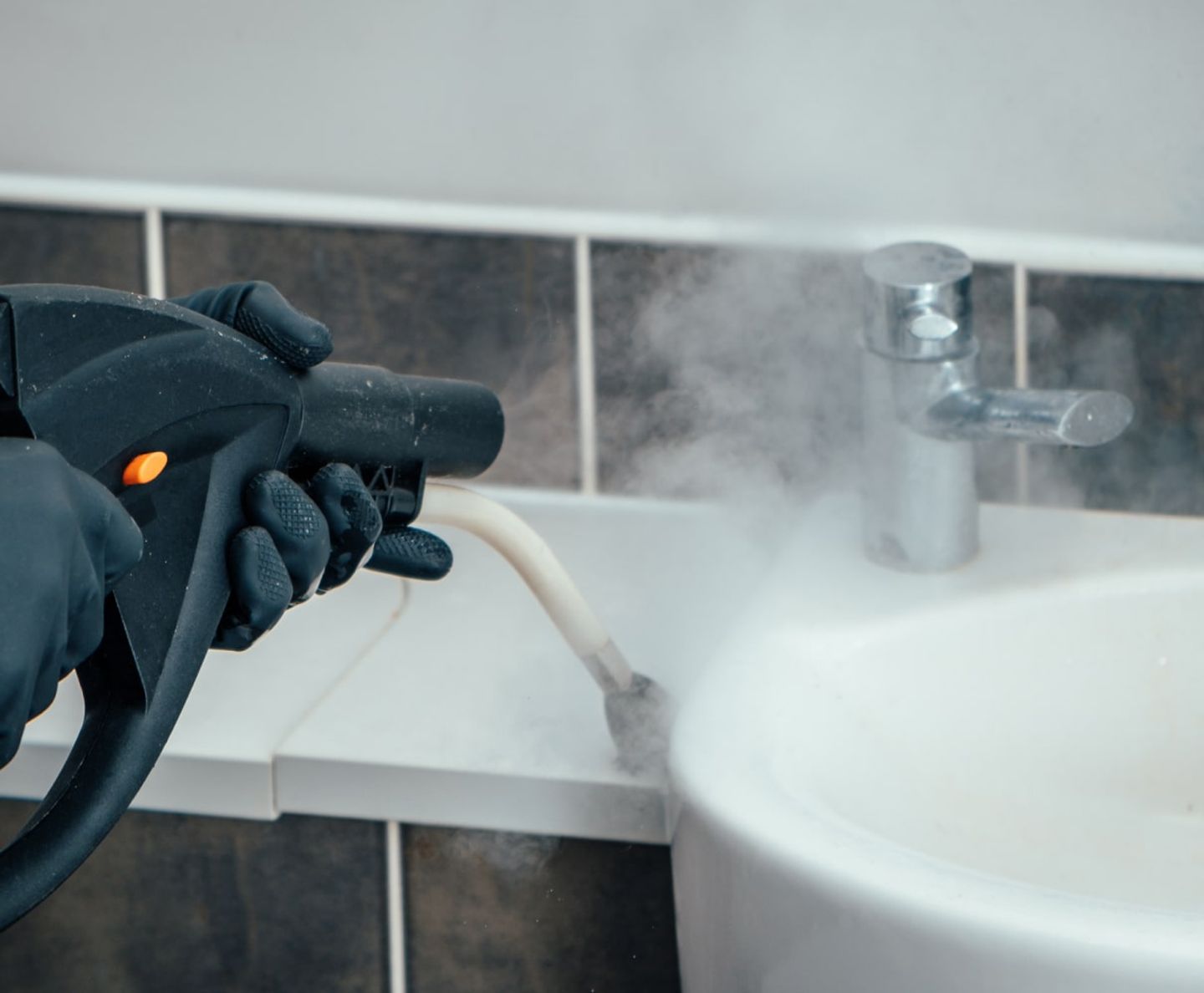 Steam cleaning sink