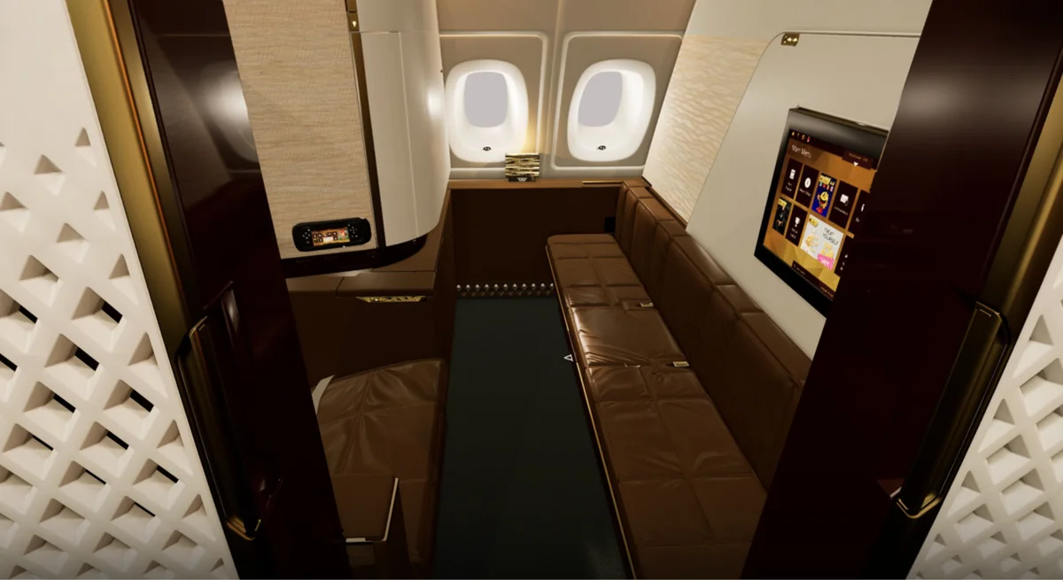 Take a detailed look at the world’s only three-room Resident suite flight experience