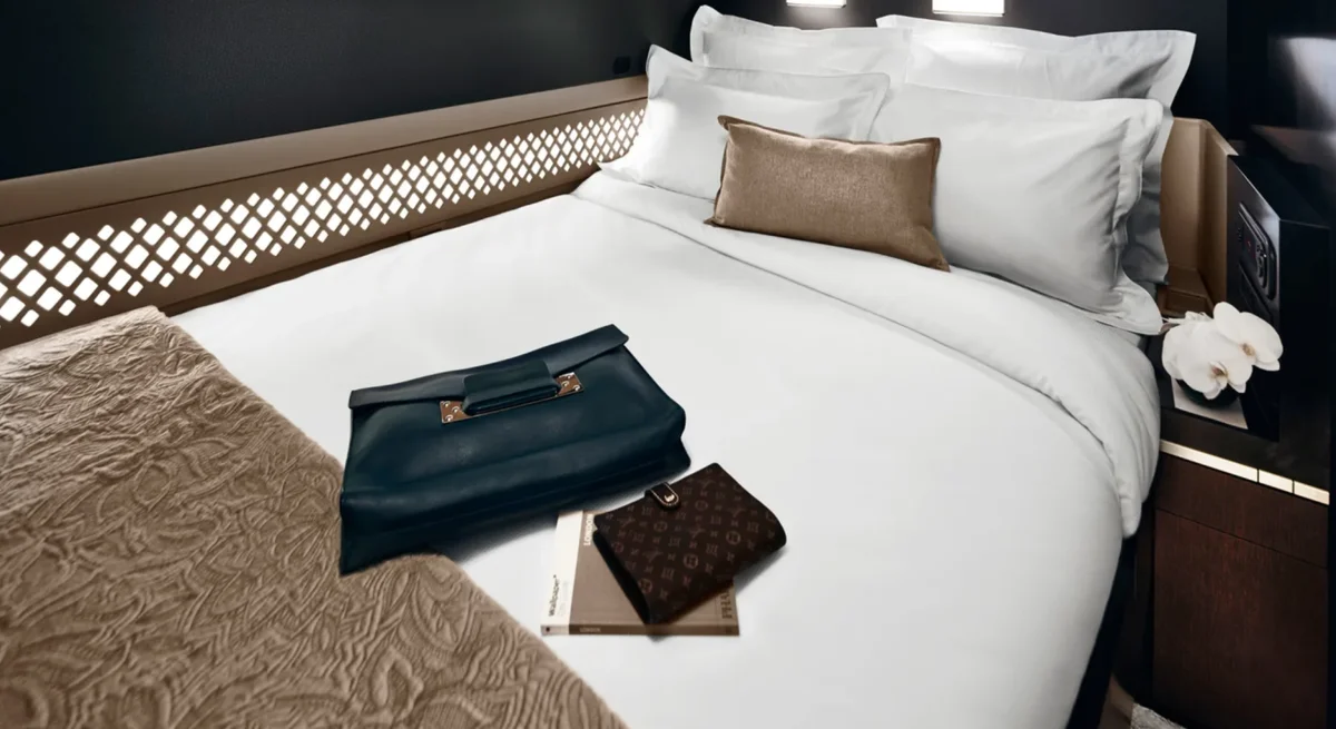 Take a detailed look at the world’s only three-room Resident suite flight experience