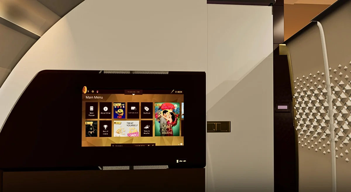 Take a detailed look at the world’s only three-room Resident suite flight experience