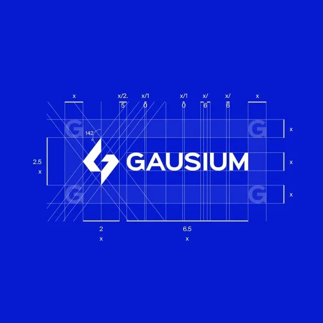 Gausium logo identity sample.