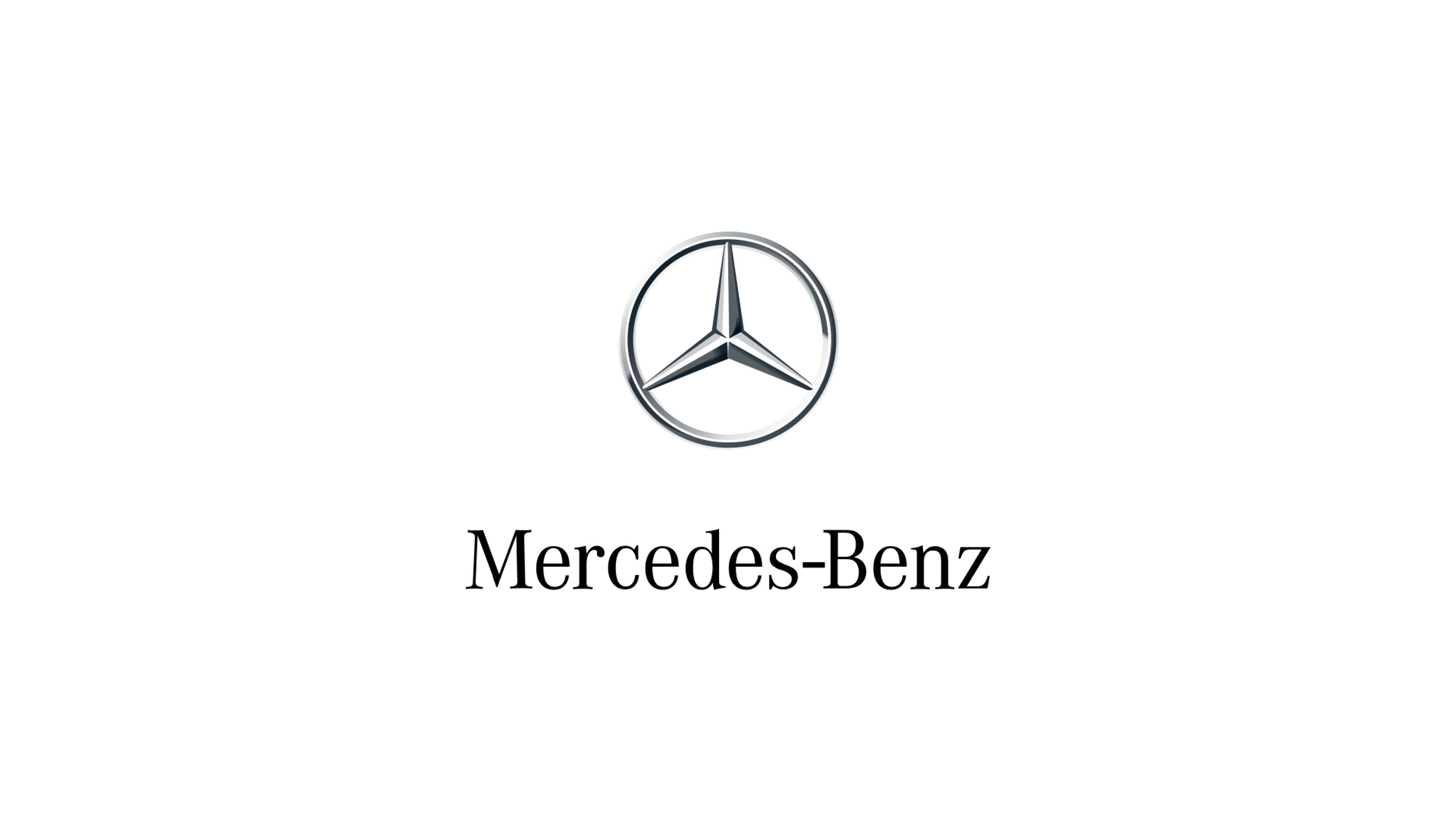 Mercedes-Benz three-pointed star logo above the Mercedes-Benz wordmark