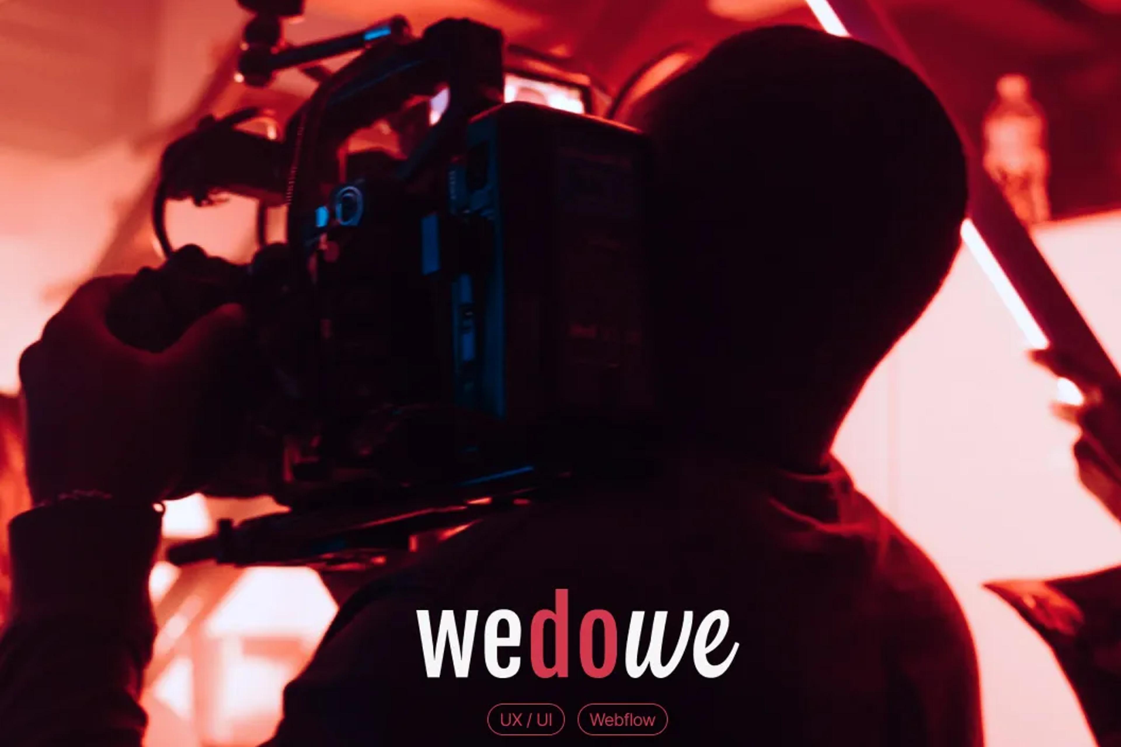 Creative studio filming video production, specializing in UX/UI and Webflow design services.