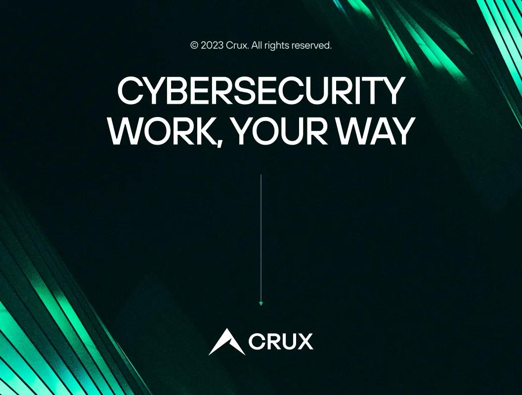 Modern creative studio website design featuring bold cybersecurity branding and geometric green graphics.