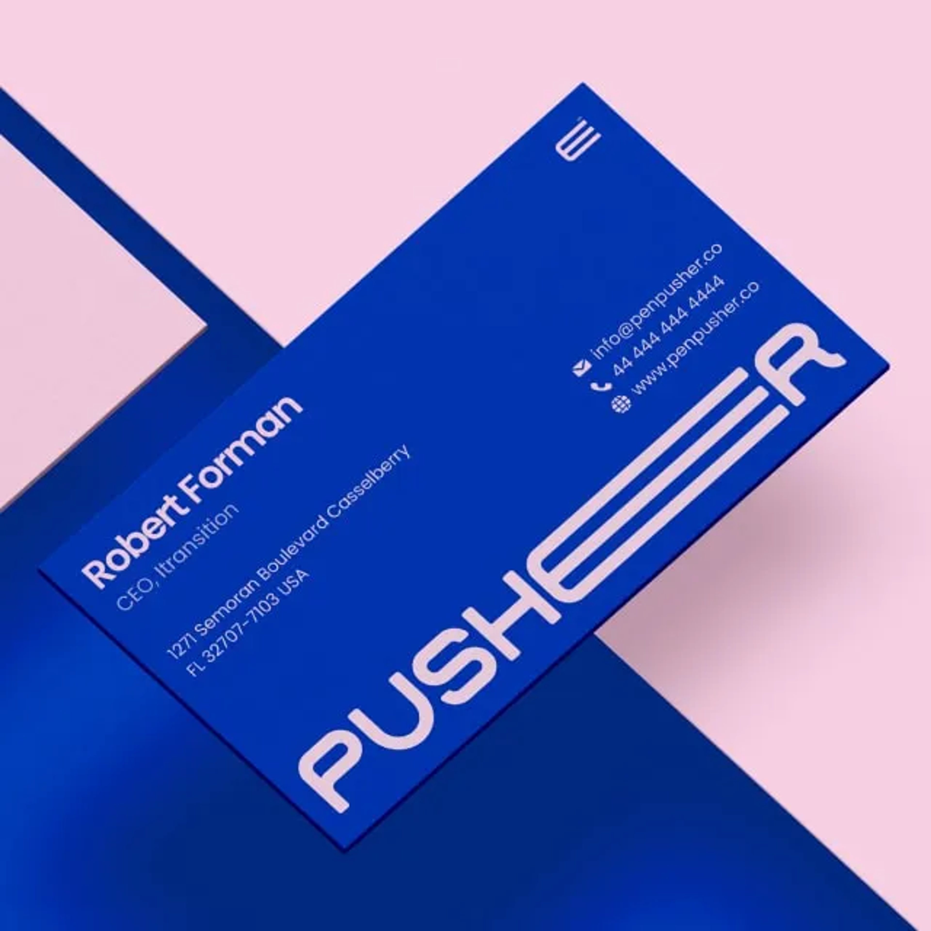 Branding cards arranged in a stack — illustrative of the Brand Identity service.