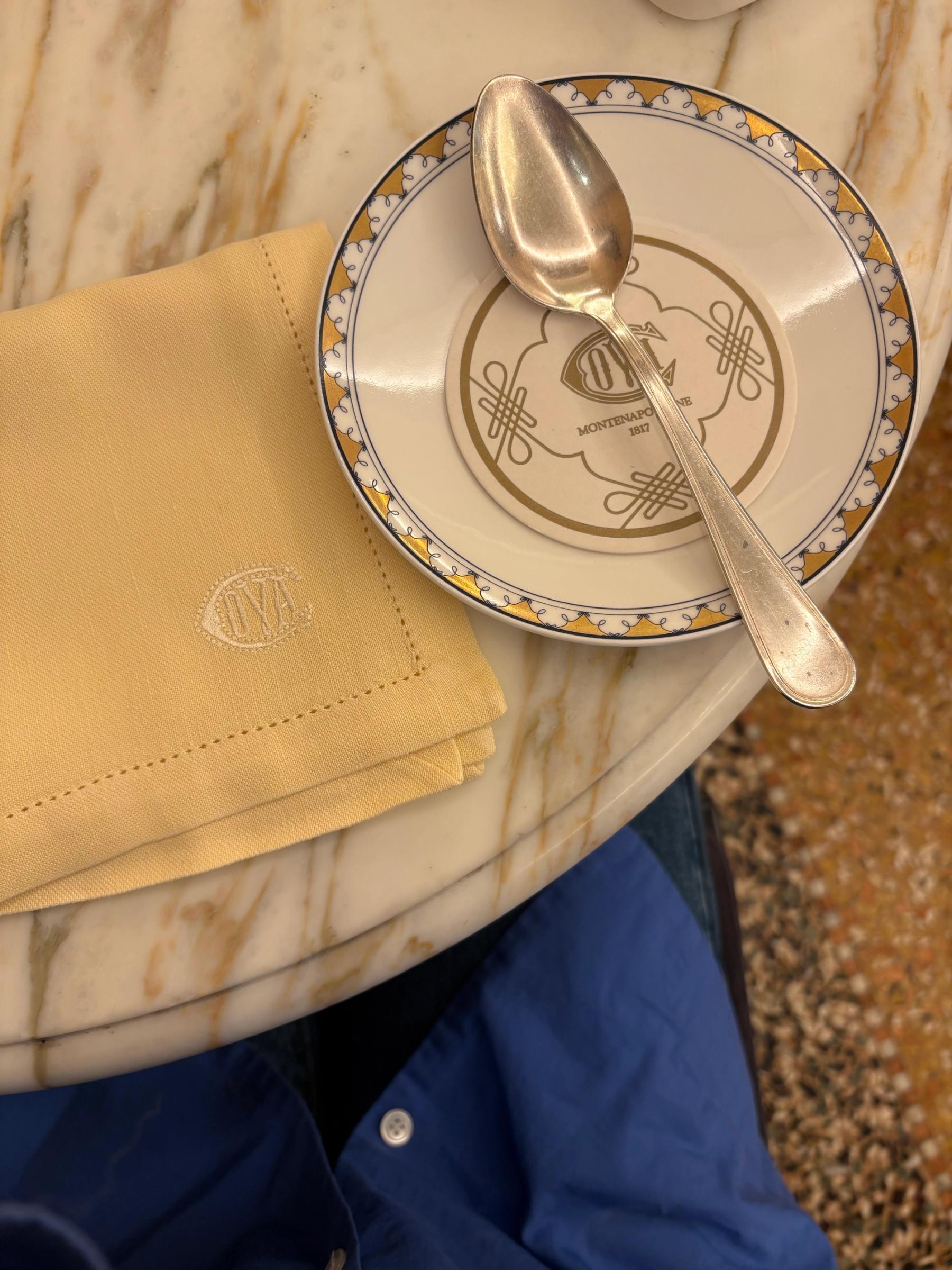 the details of breakfast table at COVA Milano