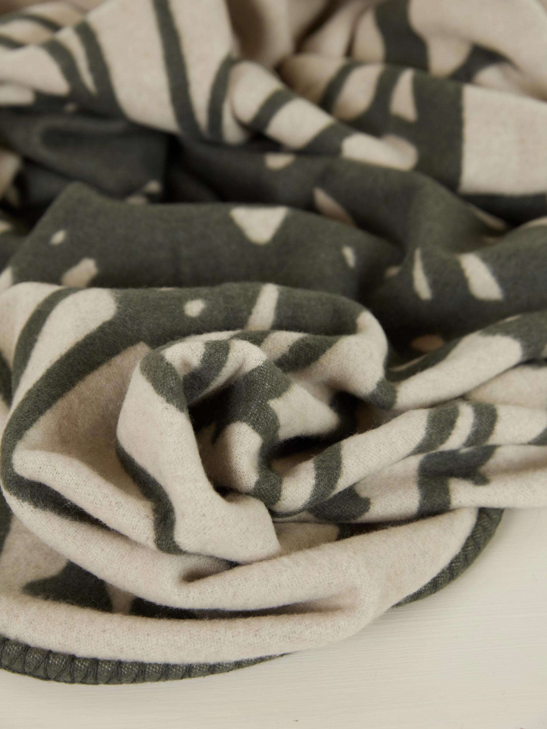 close up image of the texture of the throw weave