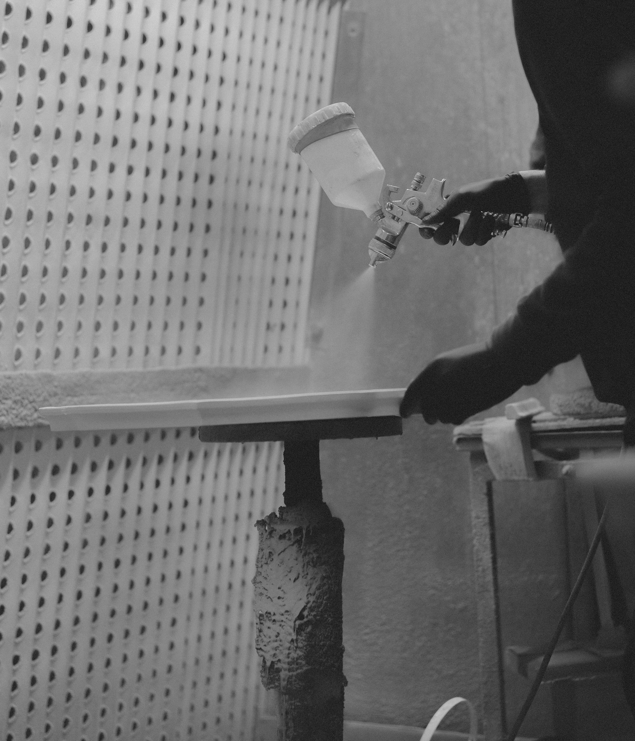 Sara Tray being made in workshop in Italy