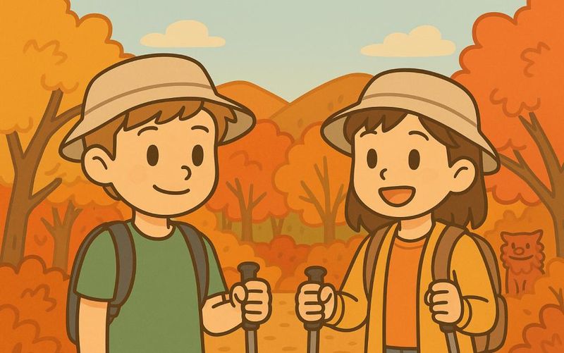 🍁 アレックス と ミナ の あき の ハイキング！