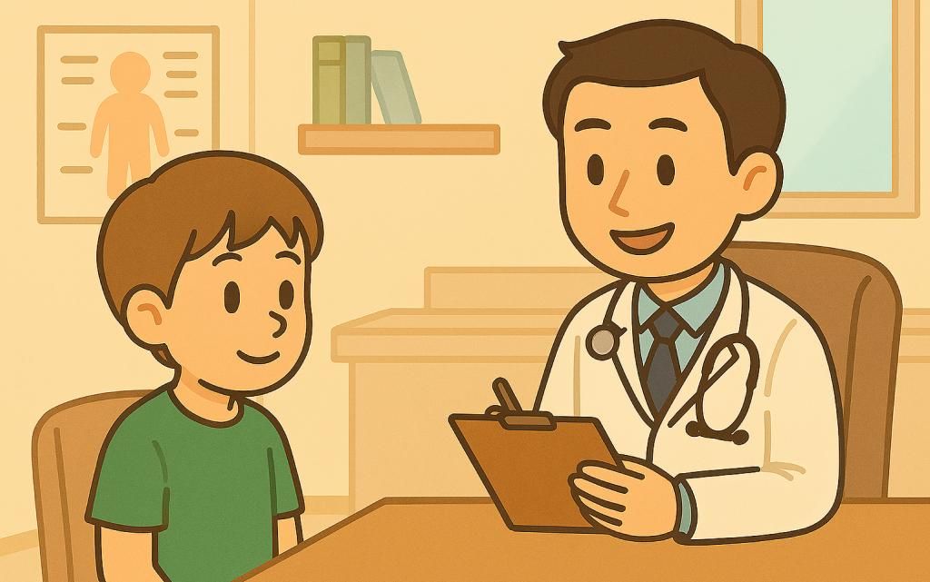 🤒 アレックス、びょういん に いく