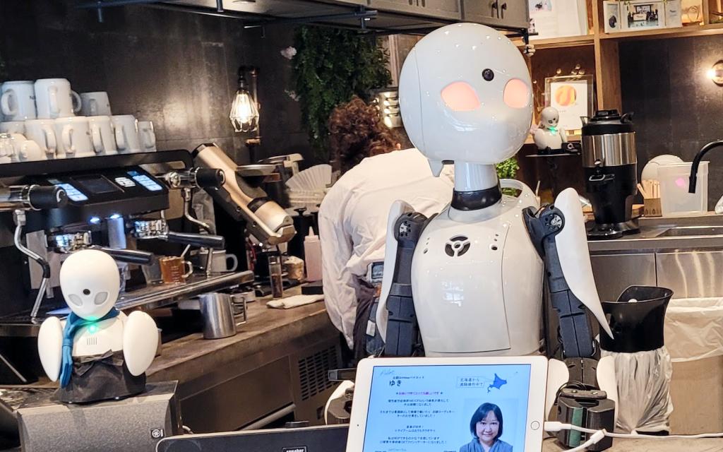 DAWN Avatar Robot Cafe front