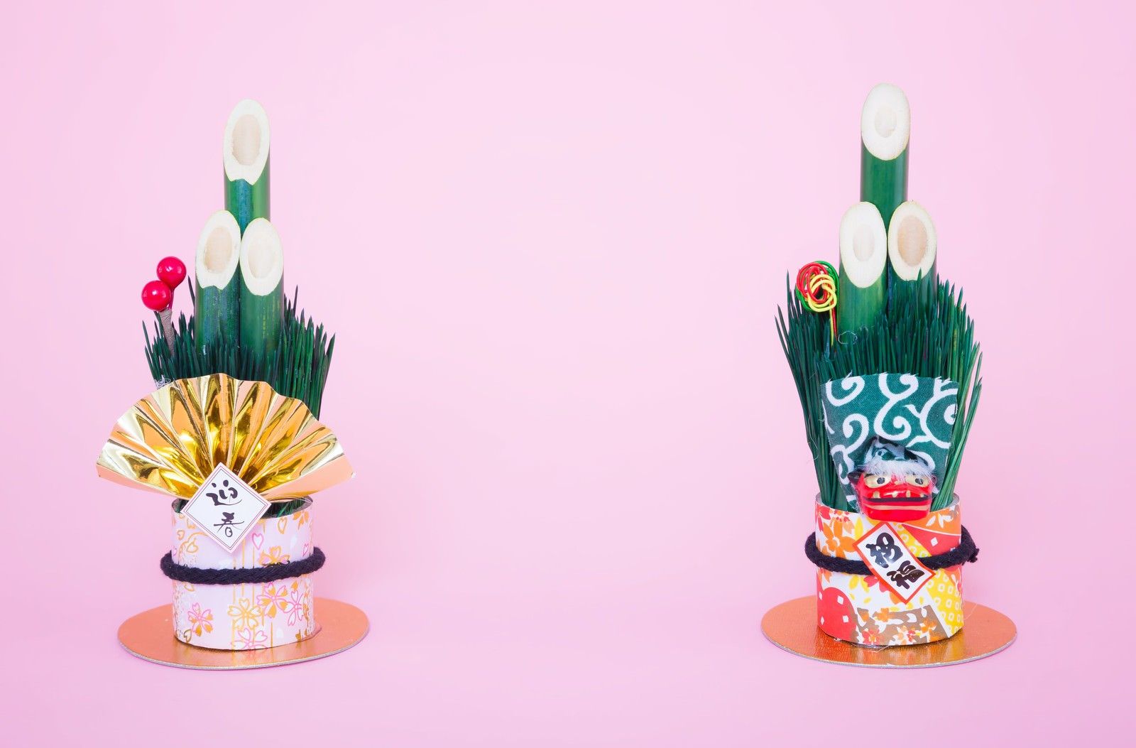 Japanese new year traditional bamboo decorations