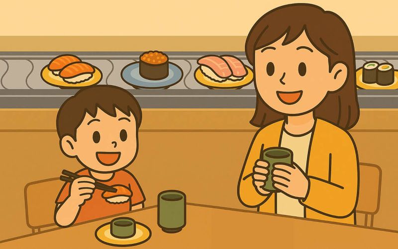 回転寿司 で 食べる