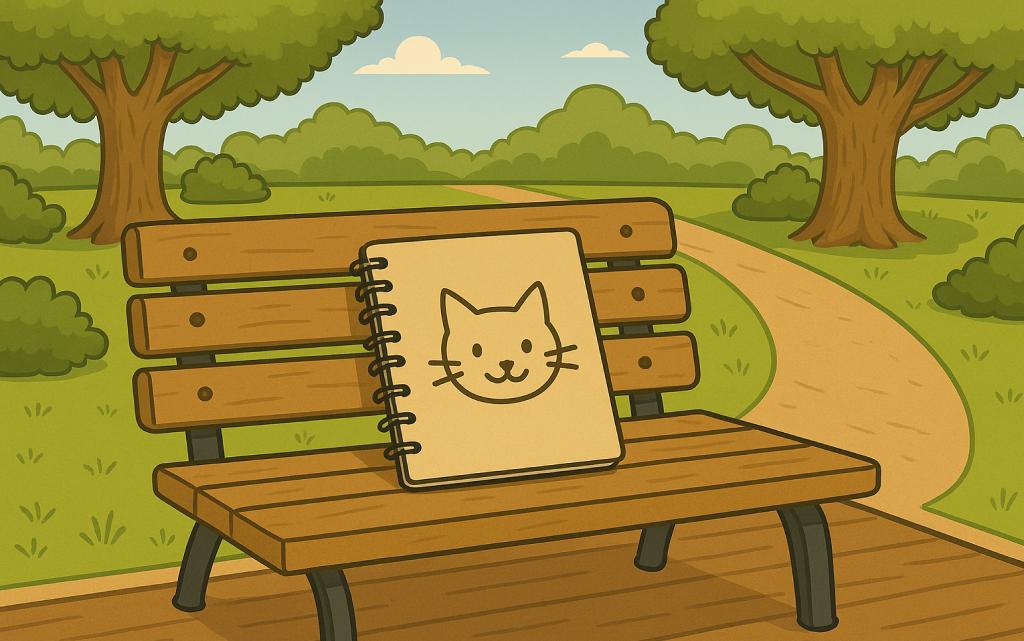 こうえん で ひろった ノート
