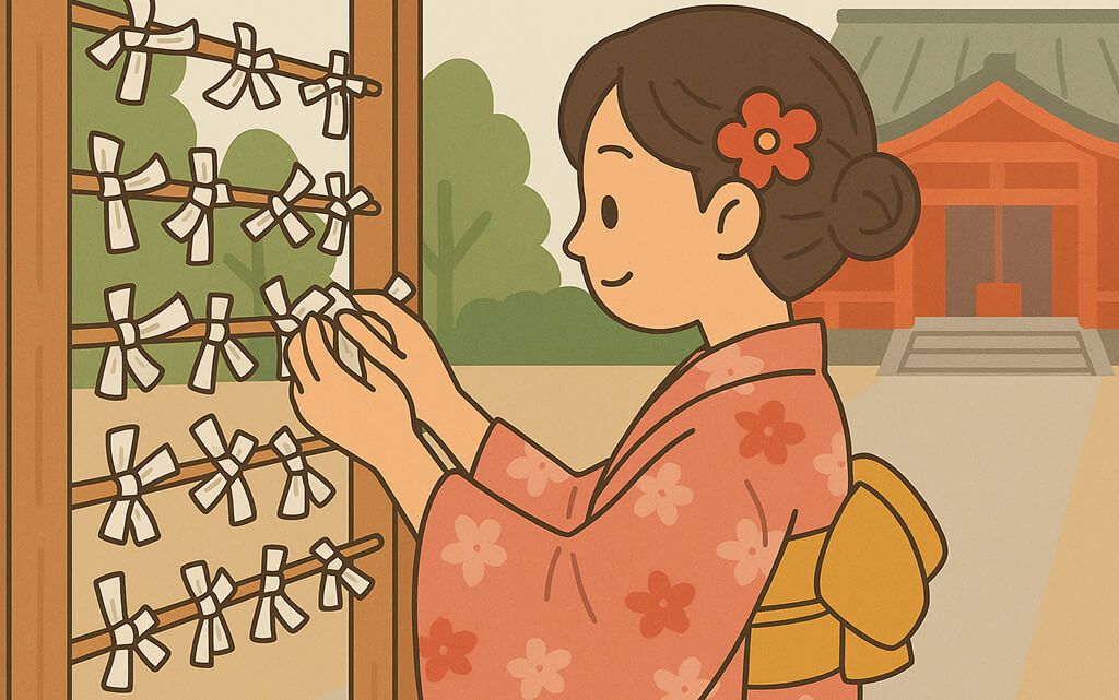 おみくじ を 引く