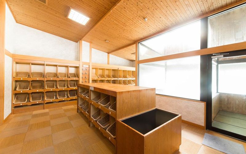 The changing area