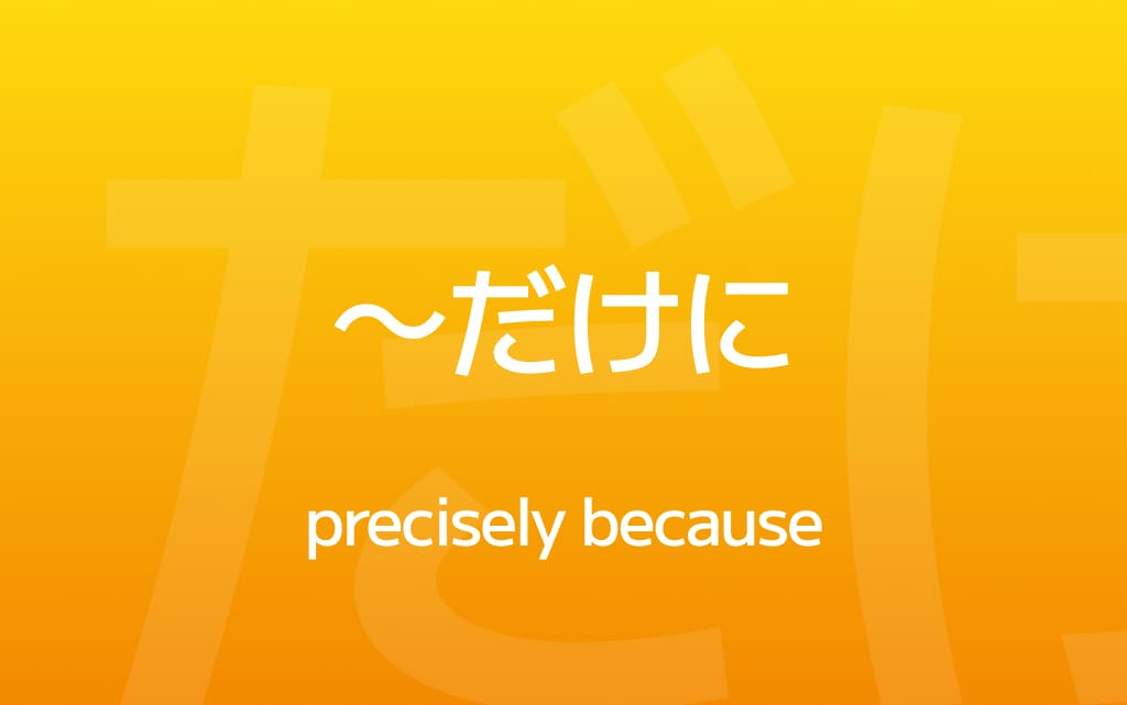 How to Use ～だけに – 