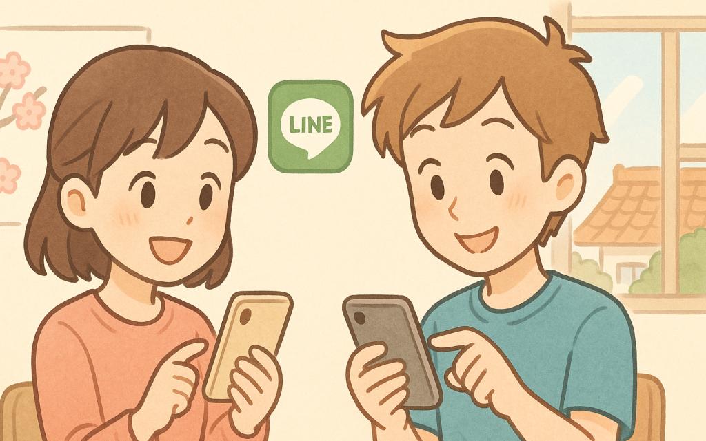 📱 アレックス と ミナ：LINE の ともだち