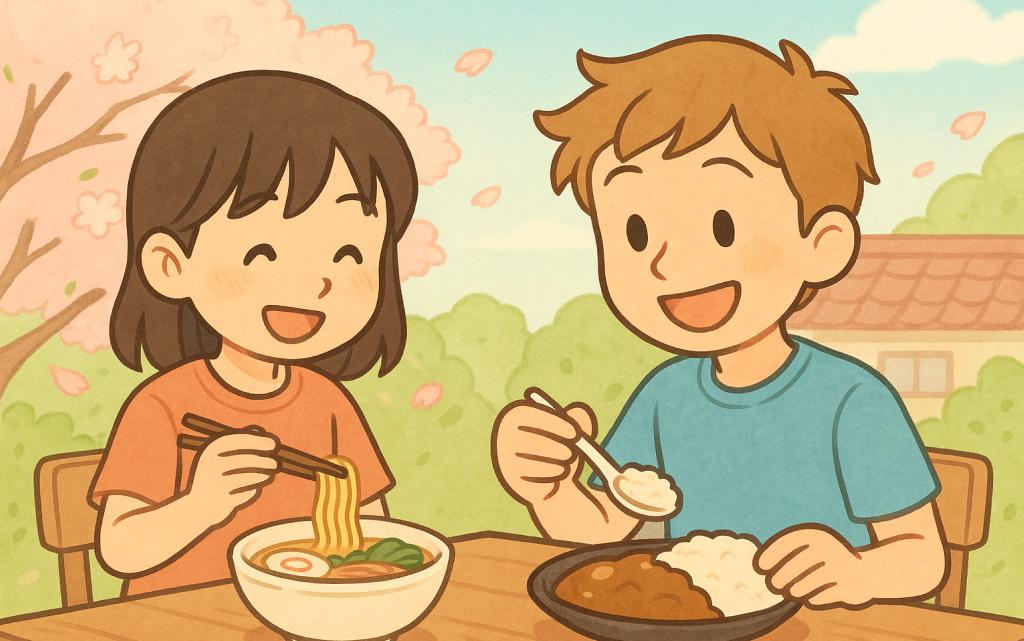 ☕ アレックス と ミナ：ランチ と コーヒー
