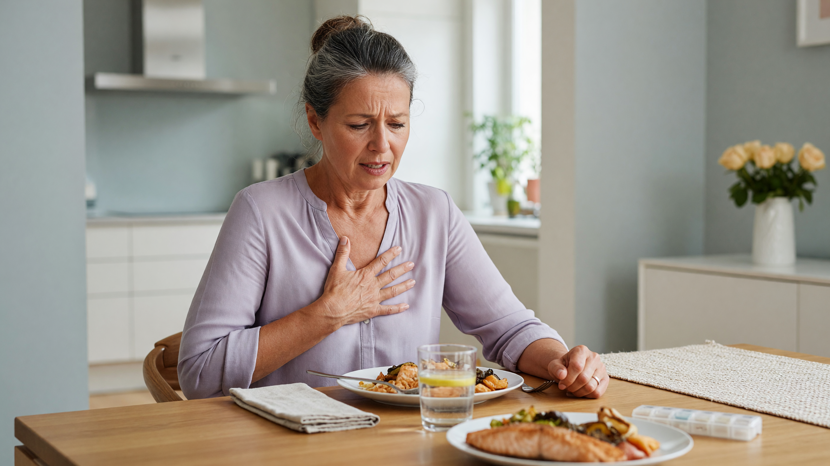 Person experiencing frequent acidity and heartburn, illustrating common GERD symptoms